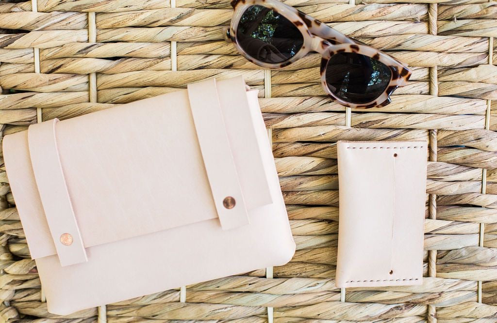 Cope and Co Minimalist Wallet Natural Vegetable Tanned