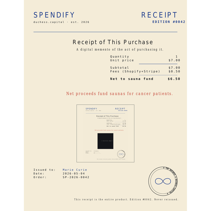 Receipt of This Purchase